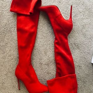 Red Dominique boots worn once